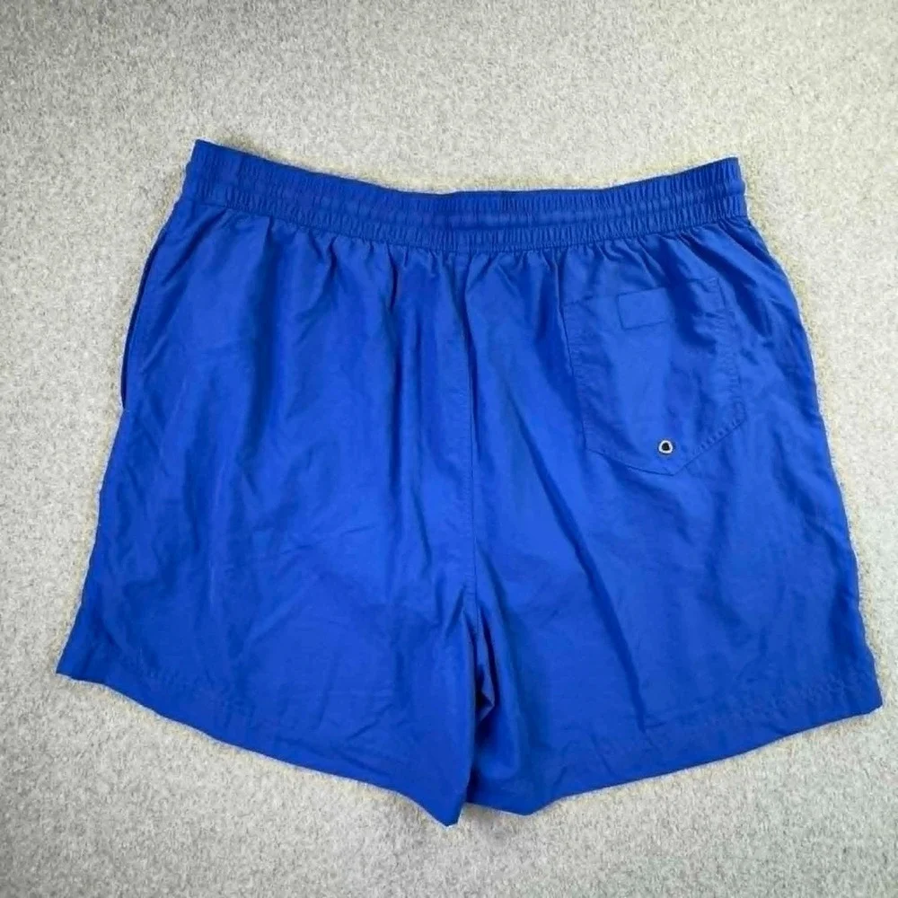 Vtg Polo‎ Ralph Lauren Swim Trunks Men's XXL Blue Yellow Flesh Pony Mesh Lined